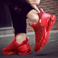 Zapatos de hombre con diseño de escamas de pescado, primavera 2025, nuevos zapatos de gimnasio de malla tejida voladora, zapatos deportivos transpirables, zapatos para correr - details 7