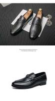 Sapatos Pakaian Zapatos de cuero negro Nueva moda Diseño italiano de alta calidad Vestido + zapatos clásicos para hombres - details 11