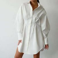 Vestido Elegante de Manga Larga y Ajustado Estilo Sencillo para Mujeres de Oficina Tono Primaveral - details 1