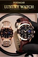 Reloj de Cuarzo de Fecha de Lujo Premium Reloj Deportivo para Hombres a Prueba de Agua con Brillo - details 1