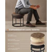 Taburete Redondo Banco de Maquillaje con Tapa Reversible Carga de 300kg - details 5
