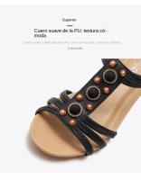 Sandalias Bohemias informales para Mujer, zapatos de Vestir con Punta Abierta, Playa, Verano - details 6
