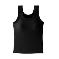 Camisola grande con cojín en el pecho para mujer, corsé elástico de Color sólido de talla grande para niña, ropa de calle, chaleco con tirantes para uso diario - details 9