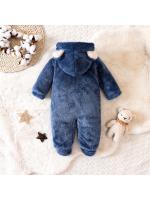 Hibobi Monopinto De Algodón Para Niños En Invierno Con Capucha Forma Oso Manga Larga Suéter Acolchado Para Bebés Menores De Un Año - details 2