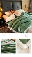 Manta de Invierno Gruesa y Cálida Forro de Cama de Lujo Manta de Sofá Cubierta de Cama Doble para Hogar - details 18