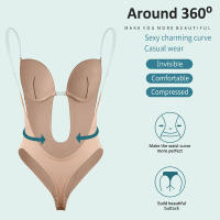 Body moldeador de cuerpo completo para mujer, sin espalda, control de barriga, ropa interior invisible - details 5