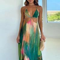Elegante Vestido de Playa de Vendaje para Mujer Cintura Ajustada, Espalda Descubierta, Colorido para el Verano - details 0