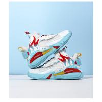 Nuevos zapatos ligeros de baloncesto para niños, zapatos deportivos con hebilla giratoria para niños, zapatillas deportivas transpirables para correr, zapatos de tenis para niños al aire libre - details 24