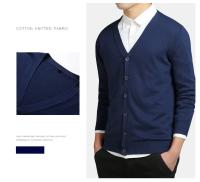 Chaqueta de hombre, suéter, cárdigan de algodón con cuello en V, suéter de punto fino para hombre - details 5