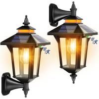 Farolas Solares Exterior, Pared al Aire Libre(2 Piezas) con 3 Modos Sensor de Movimiento Foco Decorativo Impermeable para Garaje Jardín Patio - details 11