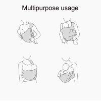 Fular-Portabebés Elástico Gris, portátil, Seguro y Ergonómico Durante la Lactancia Para Padres, Unisex - details 3