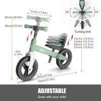 Bicicleta de Equilibrio para niños pequeños, Juguetes de Paseo para 18 Meses, Bicicleta de Entrenamiento Ligera sin Pedales con Rueda de 9 Pulgadas y Marco de Aluminio - details 3