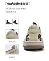Sandalias de piel de vaca informales de gran tamaño, zapatos de playa de verano para hombres, sandalias deportivas al aire libre, sandalias de montañismo, zapatos creek - details 12