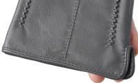 Guantes de piel de oveja para mujer, manoplas cortas de terciopelo fino para pantalla táctil, de cuero, de buena calidad, para invierno, 2226 - details 163