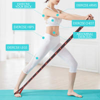 Banda elástica plegable para Yoga, cinturón de 8 secciones, portátil, para ejercicio, baile, Pilates, F - details 2