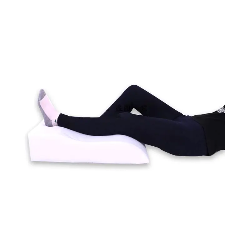 S Forma de Esponja de Viajes Reposapiés Pierna Raiser Cojín Cama Reposapiés Relax Soporte Cojín Azul Blanco Cubierta Masaje Cojín - 1