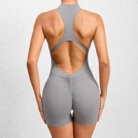 Conjuntos de Yoga de una pieza para mujer, ropa sin mangas, chaleco, mono corto de ejercicio, deporte, gimnasio, entrenamiento, Fitness, pantalones con espalda cruzada, 2025 - details 7