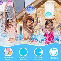 Globos de Agua Reutilizables, 24 Piezas, Relleno Rápido, Bolas de Agua de Silicona de Colores, Juguetes para la Piscina y Juegos de Agua - details 2