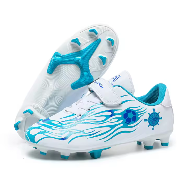 Zapatos de Fútbol Profesionales para Niños Zapatillas de Fútbol de Cuero con Suela de Goma Natural - 1