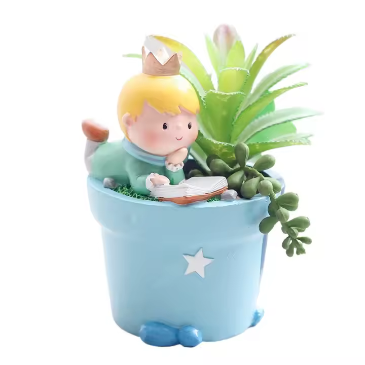 Maceta de resina para plantas suculentas, adorno de jardín de hadas, figuritas decorativas, Decoración de mesa para el hogar - 1