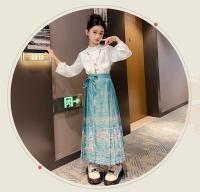 Falda Ma Mian para niñas, ropa estilo Tang, nuevo estilo de hadas de verano Hanfu, vestido súper hermoso, estilo occidental - details 12