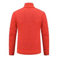 Abrigo deportivo informal para hombre, cárdigan cálido de lana con cremallera, cuello alto, Color sólido, otoño e invierno - details 21