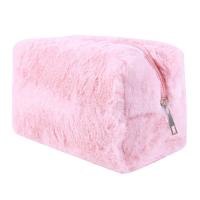Bolso De Maquillaje Para Mujer De Peluche Sólido Viaje Organizador De Cosméticos Estuche De Ropa Joven Necesario - details 24