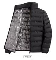 Chaqueta de plumón de grafeno para hombre, abrigo plisado a prueba de viento, cuello levantado, clásico, cálido, invierno - details 5