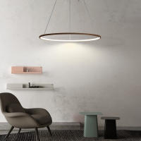 OCASAMI-Lámpara colgante de 220 V y 34 W, diseño de anillo, para sala de estar, lámpara de araña de tres colores - details 4