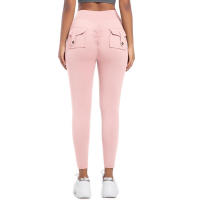 Pantalones deportivos elásticos para mujer, gimnasio con bolsillos, entrenamiento para correr, pantalones altos SexIs Belta, levantamiento de glúteos de Color sólido - details 22