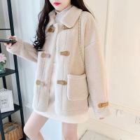 Nueva chaqueta sherpa de otoño e invierno para mujer, chaqueta corta holgada y versátil - details 8