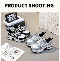 Zapatos negros de gran tamaño para mujer, zapatos de papá versátiles, zapatos blancos de plataforma, zapatos de cuero genuino - details 8