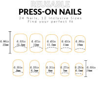 24PCS Uñas Curtas Cuadradas Rosas Con Diseño De Amor Y Blanco Uñas Postizas Francesas Colores Dulces Para Fiesta Uñas Postizas De Quemado - details 1