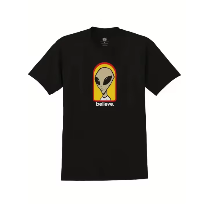 Camiseta Unisex Casual 100% Algodón, Estampado Gráfico, Negro, Transpirable, Comodable para Todas las Estaciones, Lavable a Máquina - 1