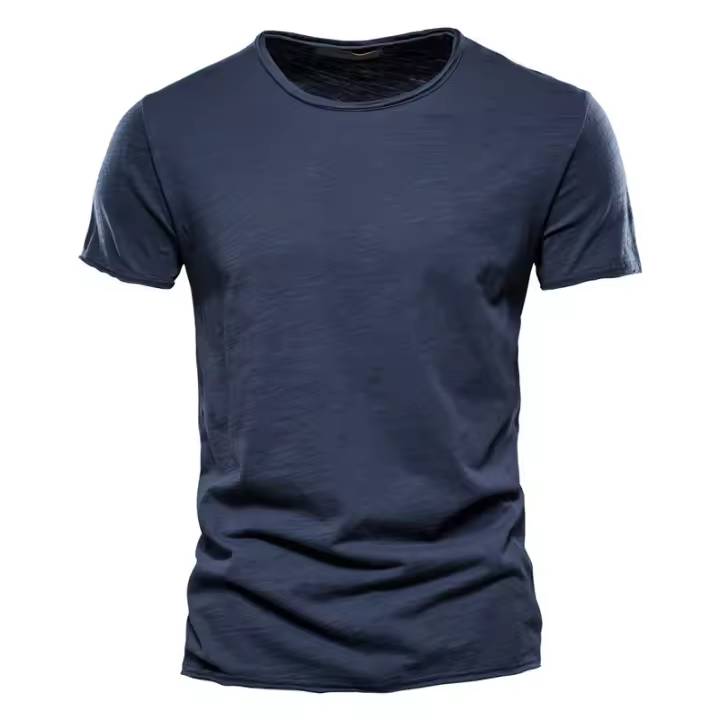 Novedad de Verano Camiseta de Manga Corta para Hombre de Algodón de Bambú - 1