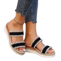 Zapatillas de tacón de cuña para mujer, zapatos de moda de verano - details 3