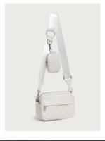 Bolso Cuadrado Bordado Clásico Mini Bolso de Cambio de Llave para Mujer con Correa de Hombro Ancho - details 23