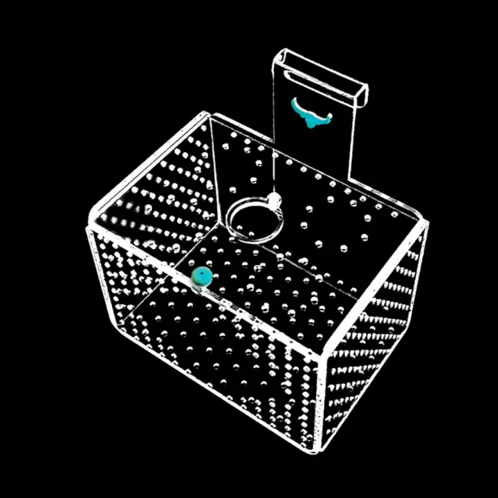 Caja de aislamiento acrílica para pecera, caja de incubación de acuario de montaje en pared de calibre de 3mm con cubierta, caja de cría de peces dorados Betta - 1