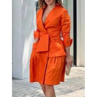 Nuevo vestido de traje con cordones y cuello en V a la moda para mujer primavera/verano - details 7