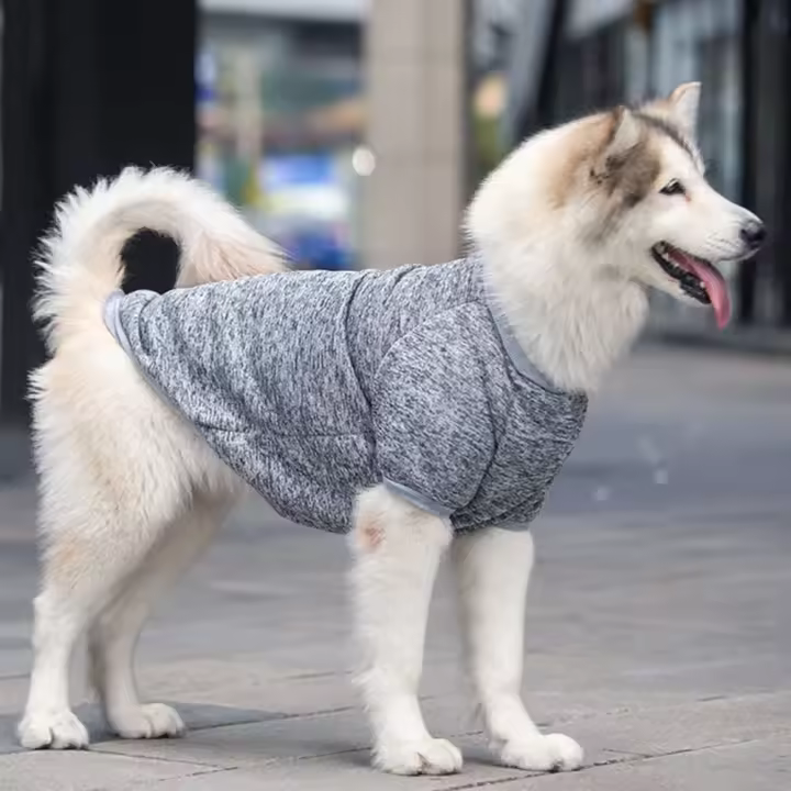 Ropa Cálida de Invierno para Perros Grandes Suéter con Capucha de Lana para Mascotas, Abrigo para Labrador Samoyedo Retriever Alaska, 3XL-9XL - 1