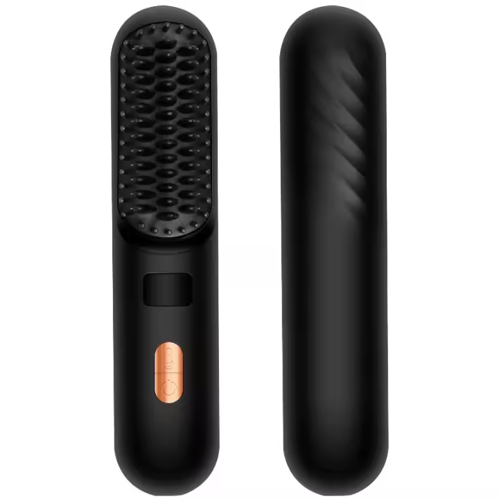 Alisador de pelo inalámbrico recargable Mini alisador de pelo Rollo de iones negativos Alisado de doble propósito Alisado de cabello rizado Multifunción - 1