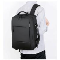 Mochila de viaje clásica para hombre, morral de negocios expandible con USB, bolsa de gran capacidad para ordenador portátil, impermeable, a la moda - details 29
