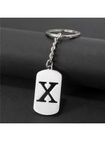 Llavero de Alfabeto Punk DIY Colgante de Letra Inicial de Metal Accesorio de Joyería de Moda para Parejas - details 22
