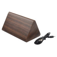 Reloj electrónico Triangular LED de madera, despertador Digital de temperatura y humedad, USB/AAA, Decoración de mesa de dormitorio - details 34