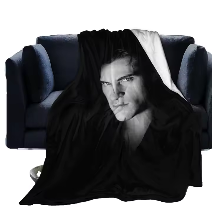 Manta de Franela Ultra Suave Joaquin Phoenix Impresión 3D Manta de Peluche Espessa para Decoración de Cama y Sala de Estar Tamaños Variados Cuidado de la Manta Lavable a Máquina o a Mano Producto Recomendado para Hogar Viaje Camping - 1