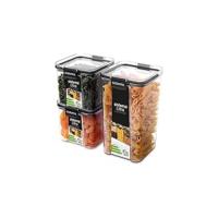 Recipientes herméticos para alimentos Sistema KLIP IT | Recipientes con tapas herméticas y apilables para comida preparada | Loncheras escolares y tarrinas pequeñas | 28 unidades (14 recipientes y sus tapas) - details 11