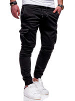 Pantalones largos deportivos informales con cordón tridimensional, ajuste holgado y cansado, - details 10