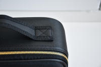 Bolsa de maquillaje con espejo grande con compartimentos para mujer, estuche de cosméticos de viaje de cuero PU impermeable, nuevo - details 14
