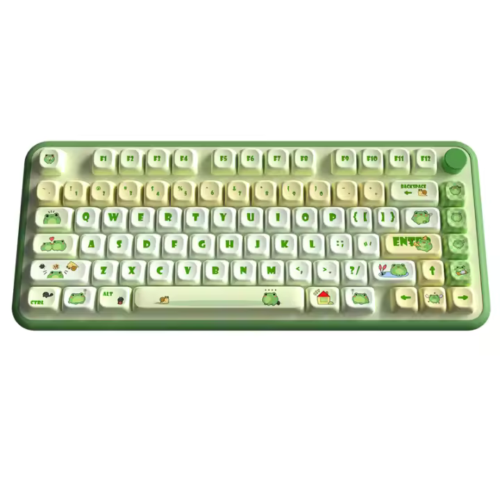Little Frog MOA Keycap PBT Sublimación Adecuado para 61/68/84/87/89/96/ 98 / 100 / 104 / 108 teclas (Teclado no incluido) - 1