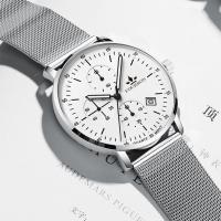 Reloj de hombre simple moda personalidad correa de acero a prueba de agua pareja reloj - details 3